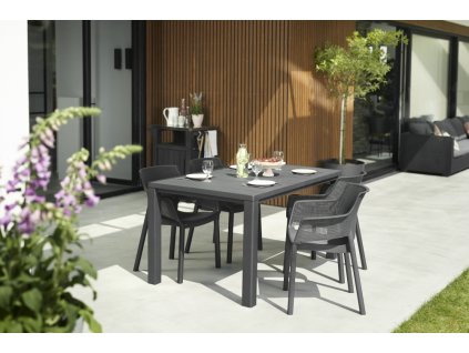 Zahradní jídelní set KETER Elisa/Julie 4+1 - grafit