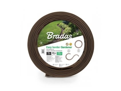 Ohraničení trávníku BRADAS Easy Border 10 m, výška 38 mm - hnědé