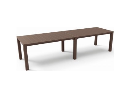 Jídelní stůl KETER JULIE DOUBLE - 295 x 90 x 74,5 / 147,5 x 180 x 74,5 - cappuccino