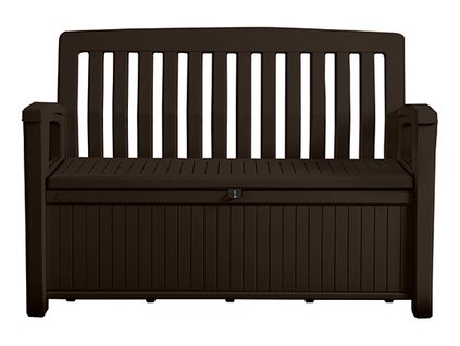 Zahradní lavice Keter Patio 227 L - 138,6 x 63,5 x 88 cm - hnědá