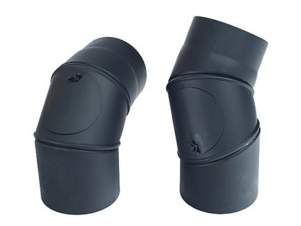Koleno kouřové 120mm stavitelné / 0 - 90° silnostěnné s čistícím otvorem 1,5mm