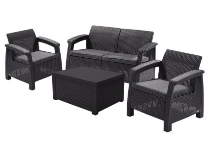 Zahradní set Corfu II Box - grafit / šedá