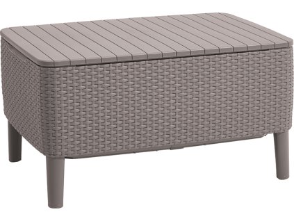Stůl / úložný box KETER Salemo - 76 x 56 x 42 cm - cappuccino