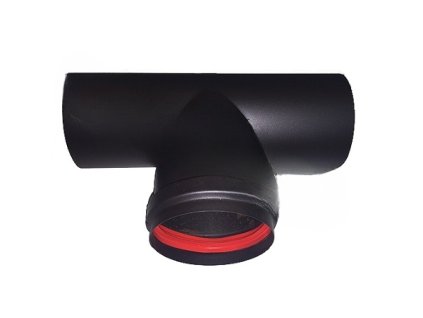 T- kus kouřovod k peletovým kamnům 80mm - HNĚDÝ
