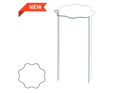 Vlnitá prstencová podpěra pro rostliny kruh průměr 30 cm / výška 115 cm
