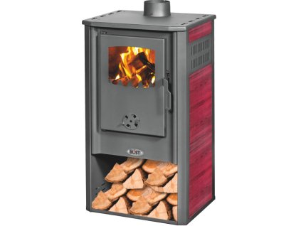 Krbová kamna Blist ATENE S ceramic - Red + příslušenství 0640