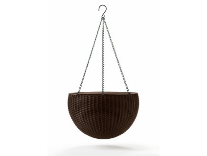 Závěsný květináč KETER Hanging Sphere - hnědý
