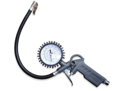 Pistole na huštění pneu s manometrem - plastové madlo