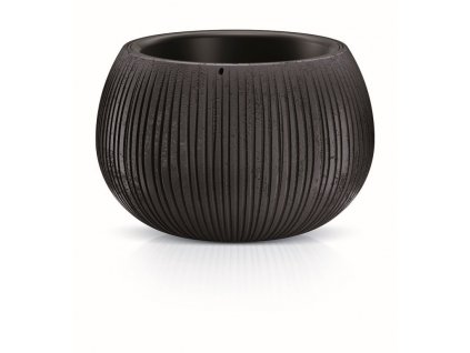 Květináč s vkladem BETON BOWL 23,8 cm - černý