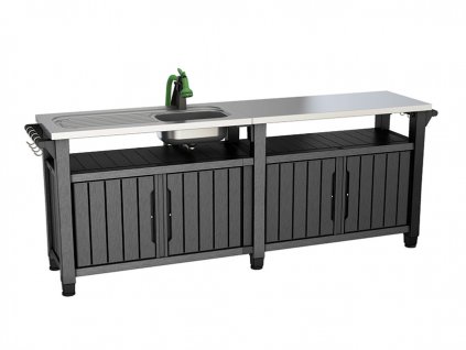 Zahradní kuchyň KETER Unity Chef 415 L - 237 x 51,3 x 89,4 cm - grafitová