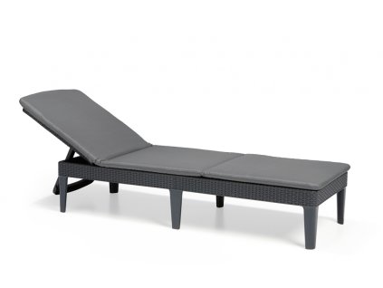 Lehátko KETER Jaipur s polstrem - 187 x 58 x 29 cm - grafit