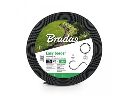 Obruba trávníku BRADAS Easy Border 10 m, výška 40 mm - černá