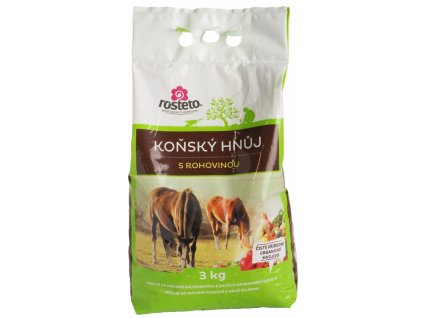 Koňský hnůj speciál s rohovinou Rosteto - 3 kg
