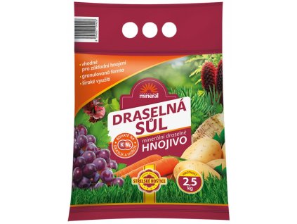 Minerální hnojivo - draselná sůl granulovaná 2,5 kg