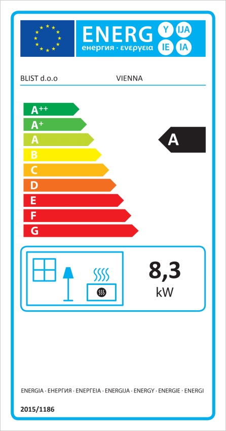 Krbová kamna Blist VIENNA Red - 8 kW