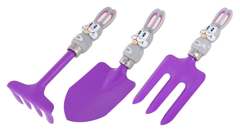 Sada dětského nářadí s králíčkem GR0135 - fialová