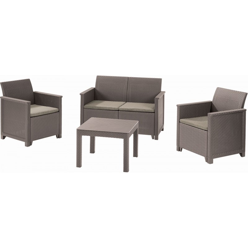 Zahradní sestava Emma 2 seater set cappucino pro 4 osoby