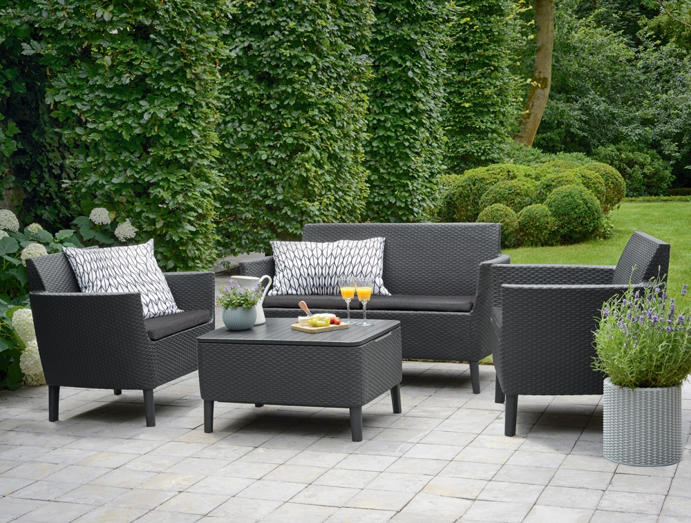 Zahradní set Keter Salemo 2 seater sofa - graphite/cool grey