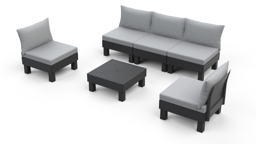 Zahradní nábytek Elements 5místný - Graphite