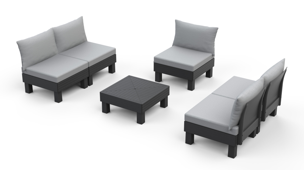 Zahradní nábytek Elements 5místný - Graphite