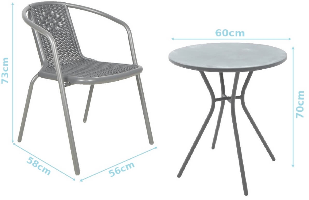 Balkónový set SIMPLE 2+1 Graphite