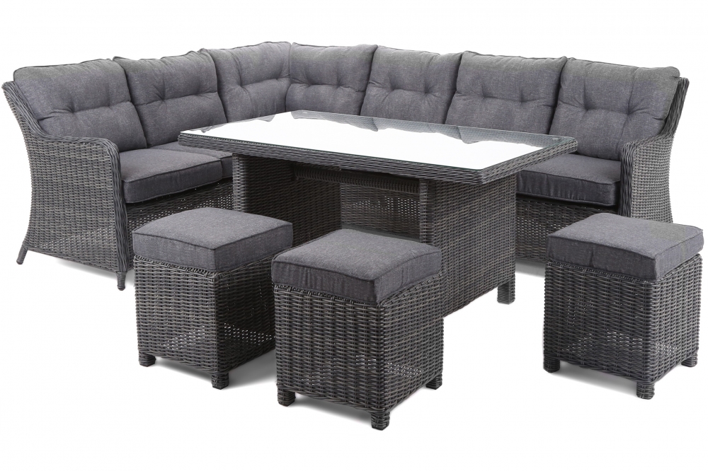 Luxusní rohová sedací souprava California Grey / Grey