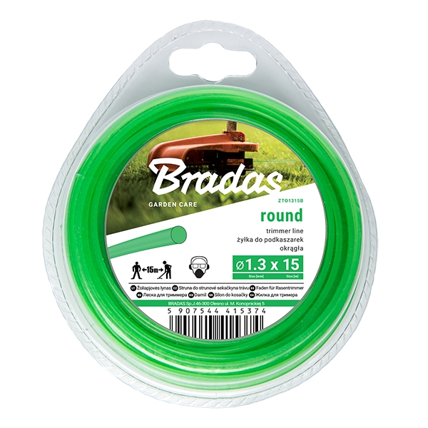 Žací struna BRADAS Trimmer 2,4 mm x 15 m kulatá