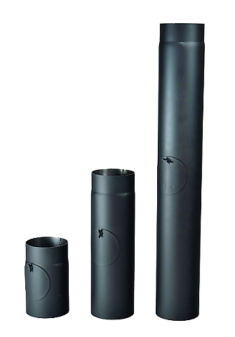 Roura kouřová silnostěnná s čistícím otvorem 120mm / 1000mm / 1,5mm
