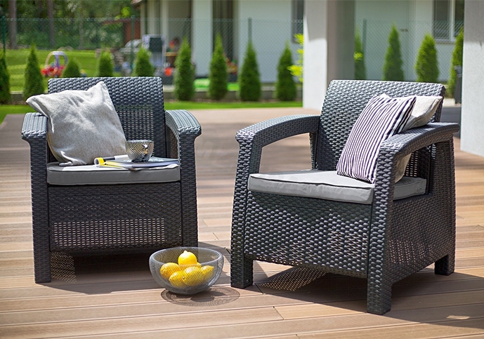 Zahradní set Allibert Corfu Max 2 - Graphite