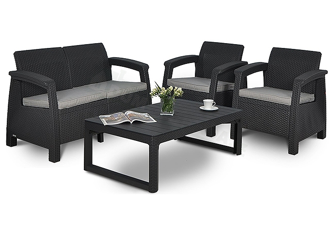 Zahradní set Allibert Corfu Max 2 - Graphite