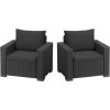 Zahradní křesla KETER California Mix&Match Chair - 83 x 68 x 72 cm - 2ks - grafitová