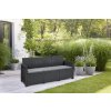 Trojmístná zahradní pohovka Elodie - 65 x 163 x 74 cm - grafit / šedá