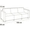 Třímístná zahradní pohovka KETER California 3-Seater Sofa- 199 x 68 x 72 cm - cappuccino