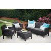 Zahradní set KETER Salemo 3 Seater Sofa - grafitová / šedá