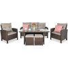 Zahradní technoratanový nábytek IBIZA 7+1 - Brown