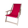 Zahradní lehátko klasik s područkou - červené