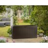Zahradní úložný box Keter Samoa Rattan 270 L - 117 x 45 x 57 cm - hnědý
