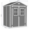 Zahradní domek Keter Breteuil Manor 6x5 - 185 x 152 x 226 cm - šedý
