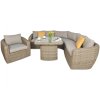 Rohový zahradní set ATENA DINING + křeslo Beige