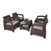 Zahradní set Allibert Corfu Quattro - Brown
