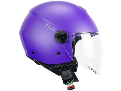cgm 167a flo mono jet motorcycle helmet matt purple long 258858 zoom