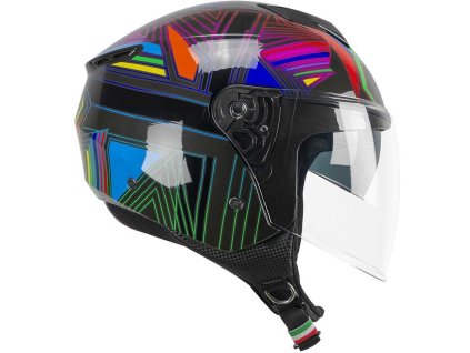 cgm 126s iper disco jet motorcycle helmet graphite green fuchsia 239884 zoom