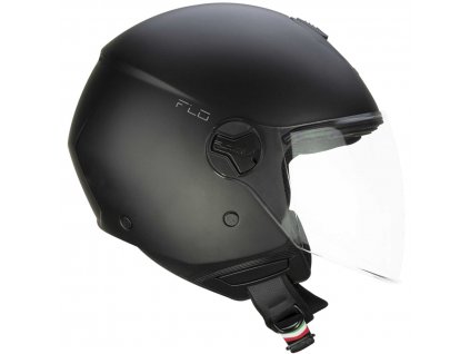 cgm 167a flo mono jet motorcycle helmet matt black long visor 204821 zoom
