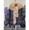Dámská zimní perová bunda s liščí kožešinou