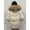 Dámská zimní perová bunda s kapuci a liščí kožešinou