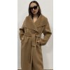 Stylový dlouhý kabát z velbloudi vlny