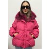 Dámská zimní péřová bunda s liščí kožešinou