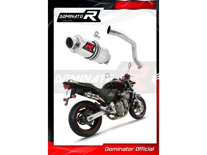 Laděný výfuk DOMINATOR Honda CB 600 f HORNET 98-02 KULATÁ KONCOVKA KRÁTKÁ GP1