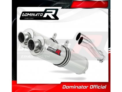 Laděný výfuk DOMINATOR Kawasaki GPZ500 87-03 KULATÉ KONCOVKY STANDART