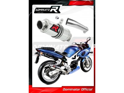 Laděný výfuk DOMINATOR SUZUKI SV650 99-02 KULATÁ KONCOVKA KRÁTKÁ GP1